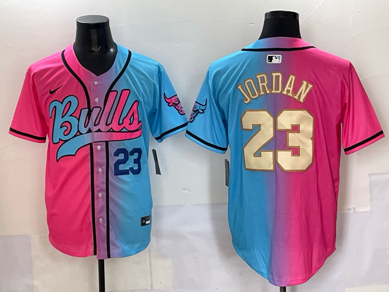 Men Chicago Bulls Nike #23 Jordan Blue pink NBA 2025 Jersey style 007->chicago bulls->NBA Jersey